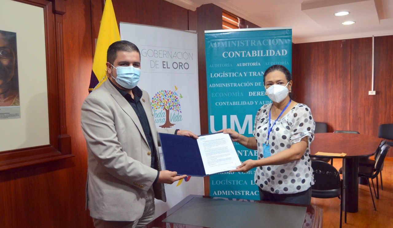 Gobernación de El Oro y UMET Machala firman convenio para prácticas pre-profesionales
