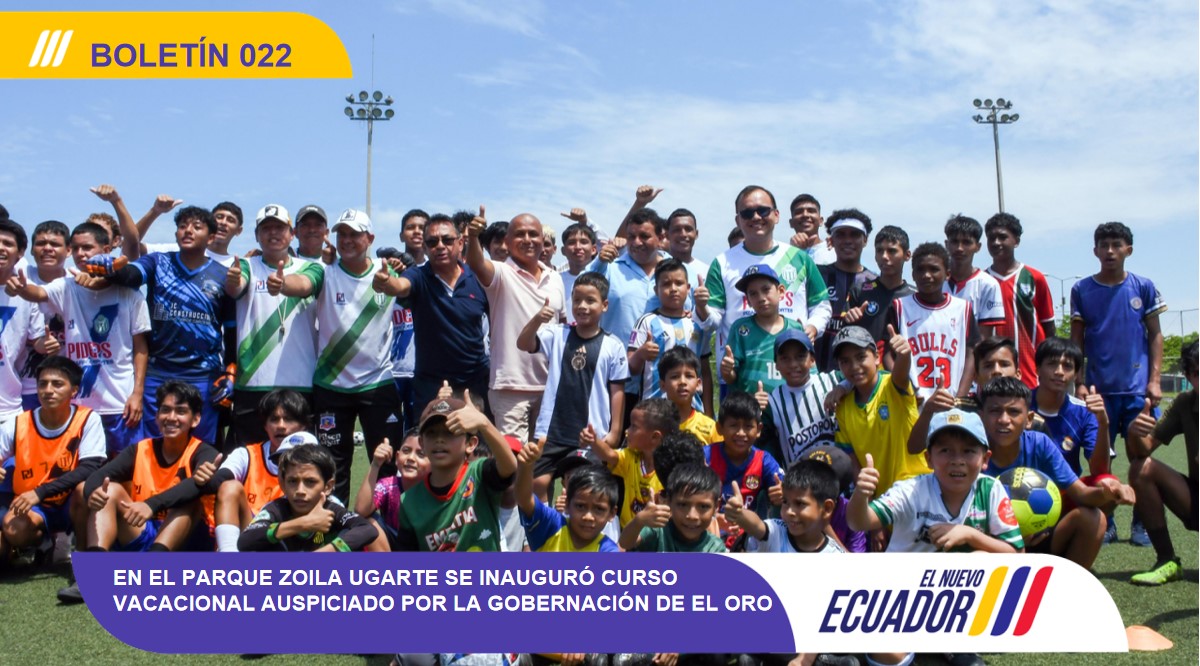 En el parque Zoila Ugarte se inauguró curso vacacional auspiciados por la Gobernación de El Oro