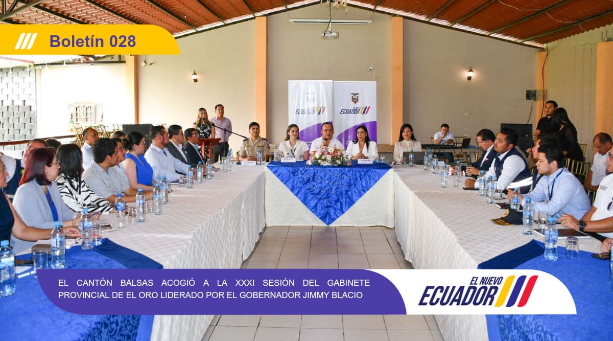 El cantón Balsas acogió a la XXXI Sesión del Gabinete Provincial de El Oro liderado por el gobernador Jimmy Blacio