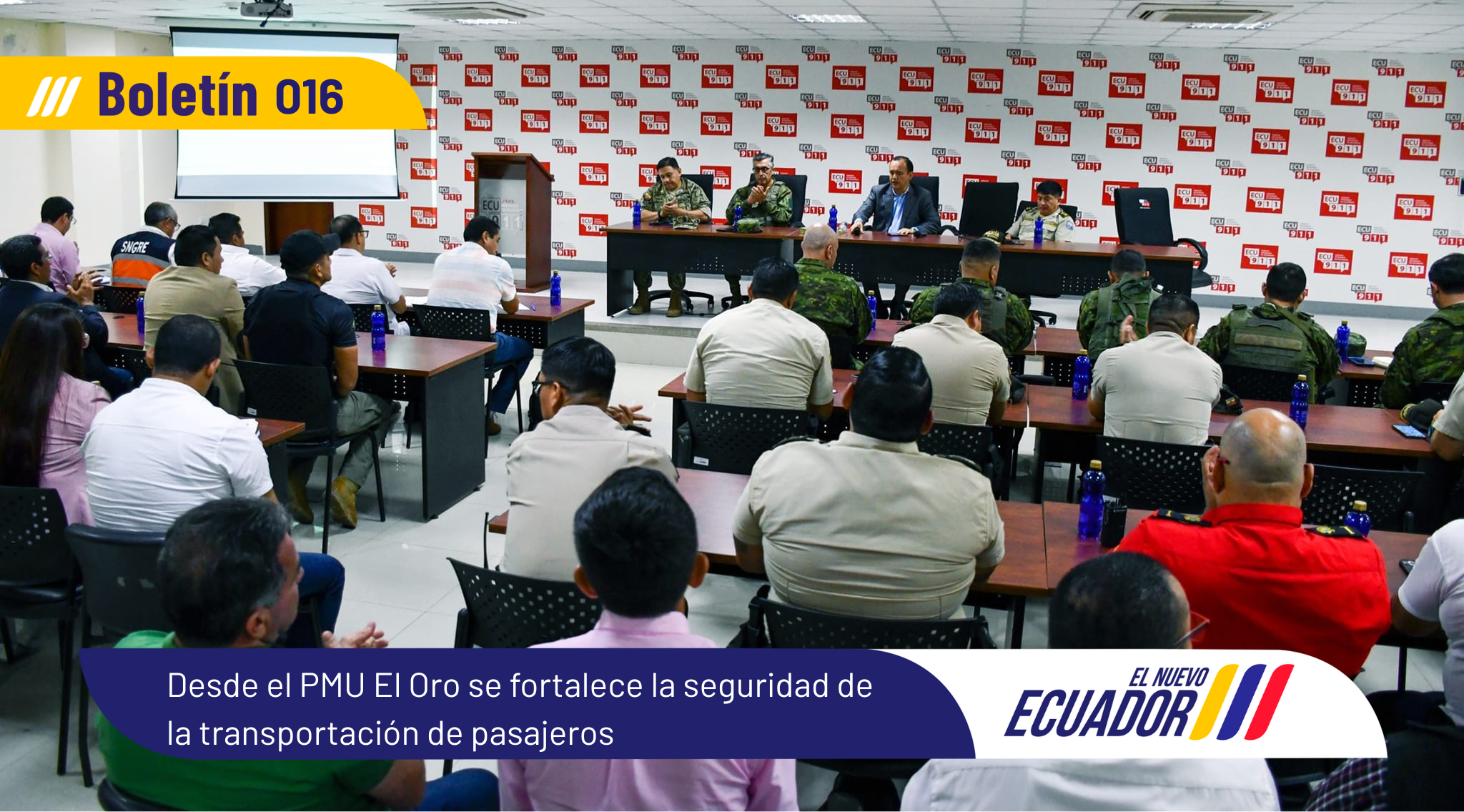 Desde el PMU El Oro se fortalece la seguridad de la transportación de pasajeros