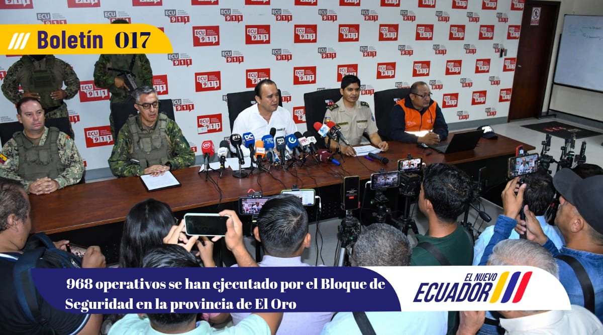 968 operativos se han ejecutado por el Bloque de Seguridad  en la provincia de El Oro
