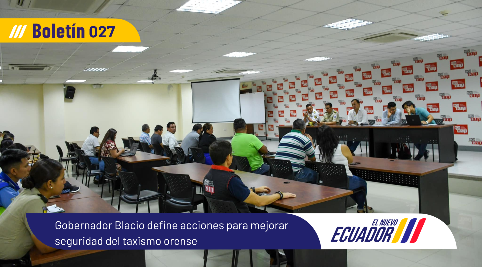 Gobernador Blacio define acciones para mejorar seguridad del taxismo orense