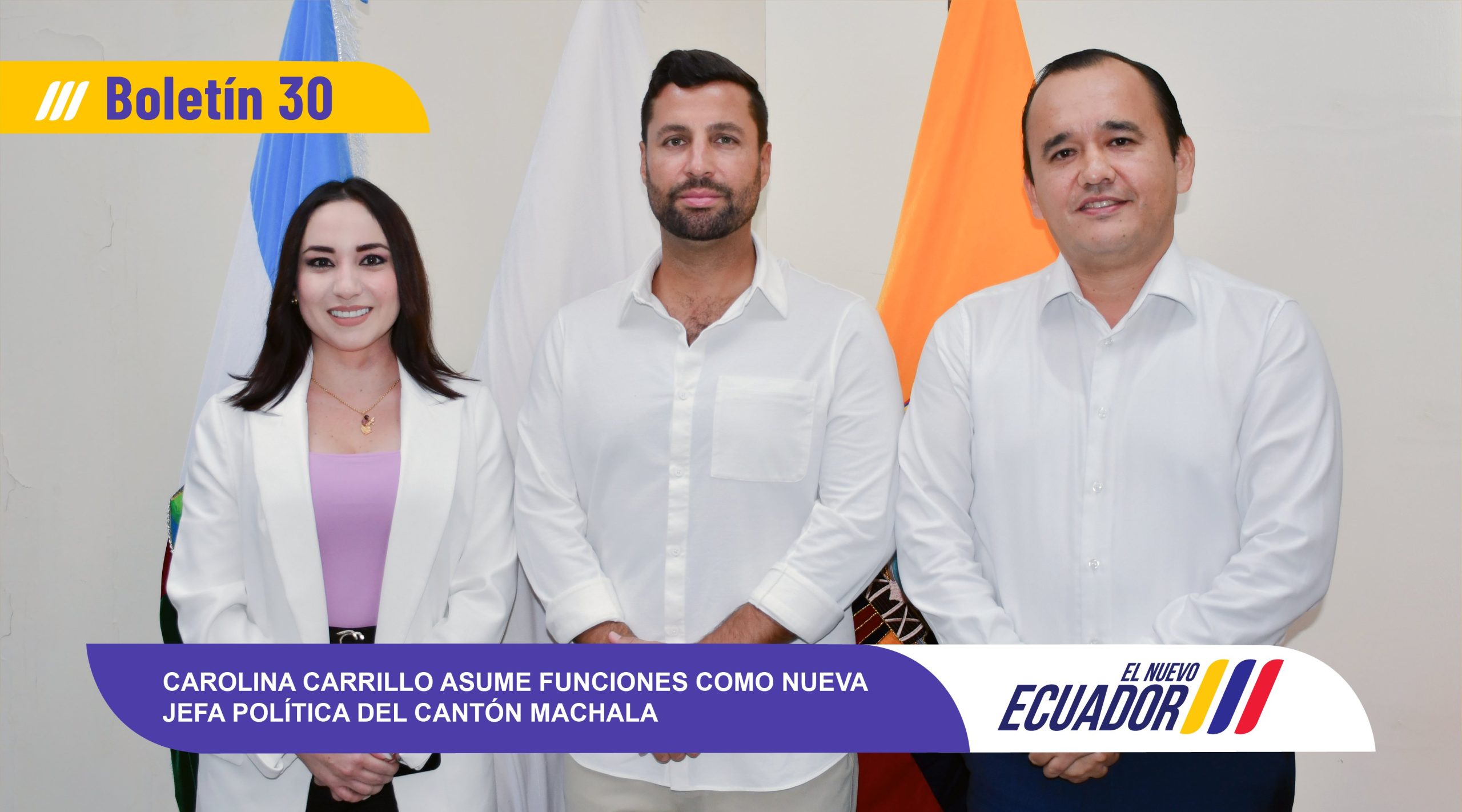 Carolina Carrillo asume funciones como nueva Jefa Política del cantón Machala