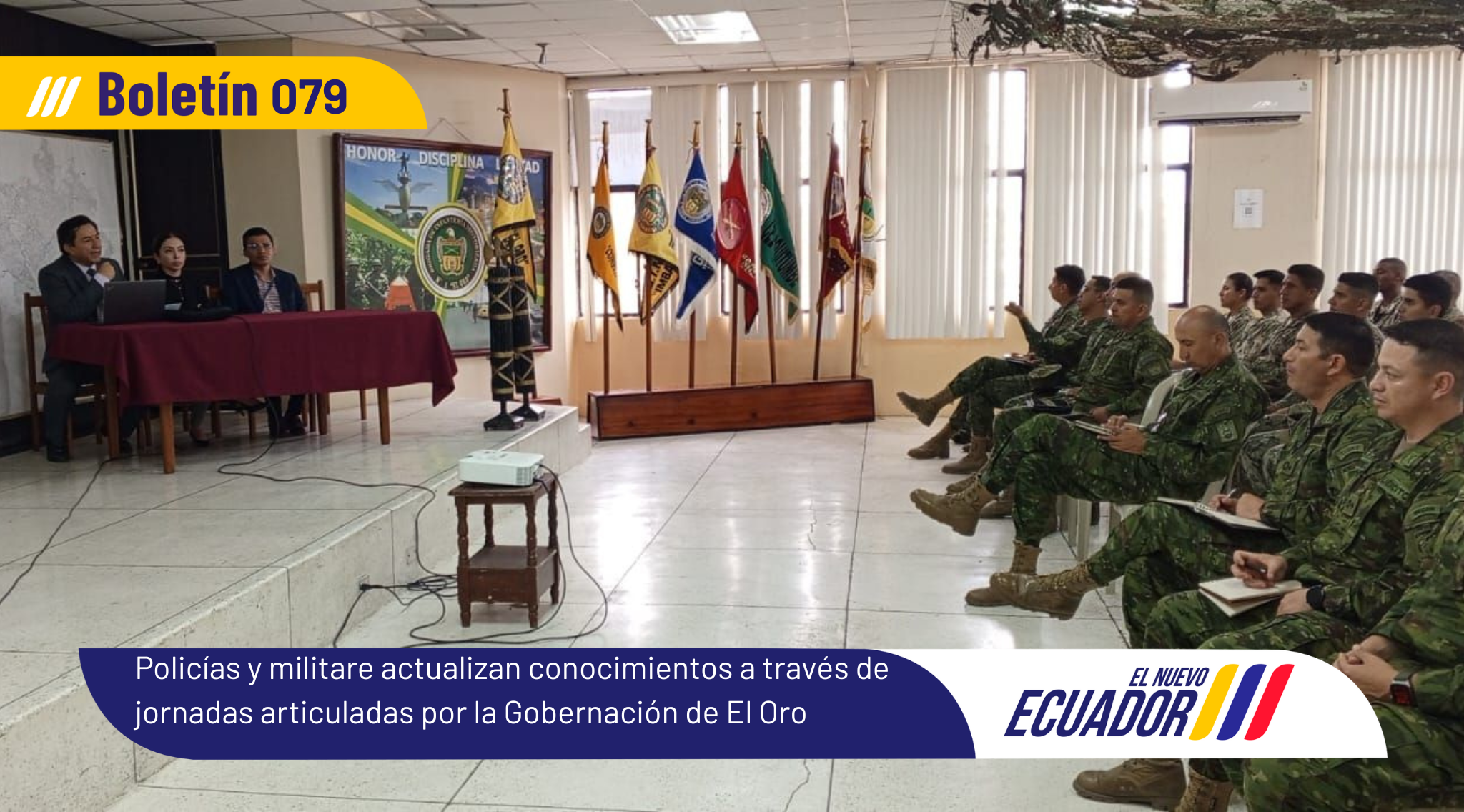 Policías y militare actualizan conocimientos a través de jornadas articuladas por la Gobernación de El Oro