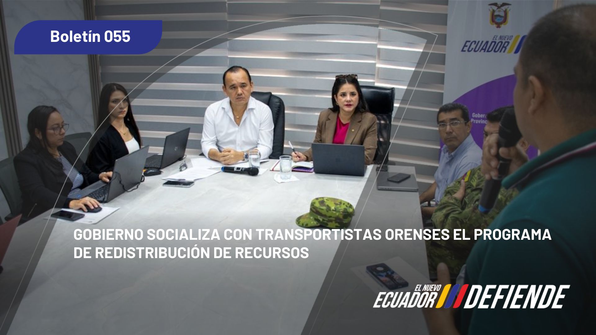 Gobierno socializa con transportistas orenses el Programa de Redistribución de Recursos
