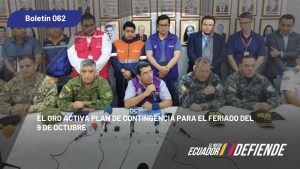 El Oro activa Plan de Contingencia para el feriado del 9 de octubre